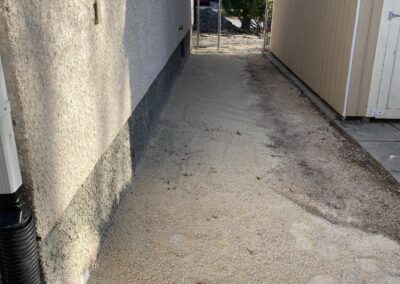 Dry basement interior after waterproofing contractors completed repairs